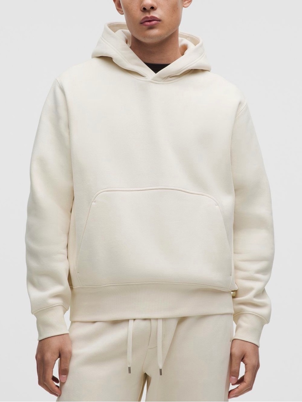 Large Lululemon Steady State Pullover Hoodie in Light Ivory $108